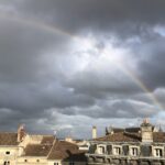 Bordeaux mit Regenbogen
