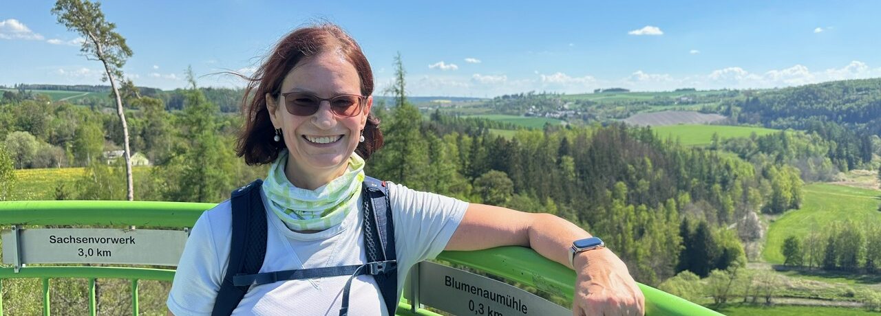 Sylvia Hubele wandert den Kolonnenweg